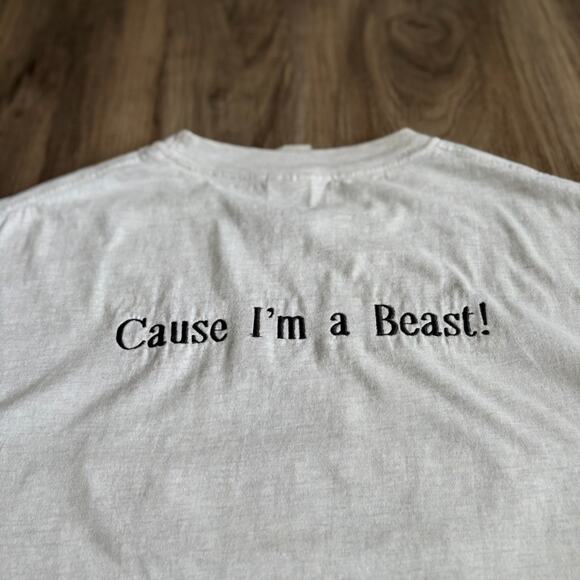 Vintage Quote T-Shirt Funny Size L Gray Hope You Like Animals Gray WORN - Picture 7 of 9